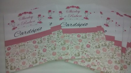 Cardápios personalizados R$2,50