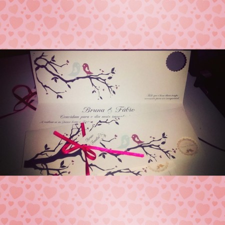 Convite em opalina linear R$2,00